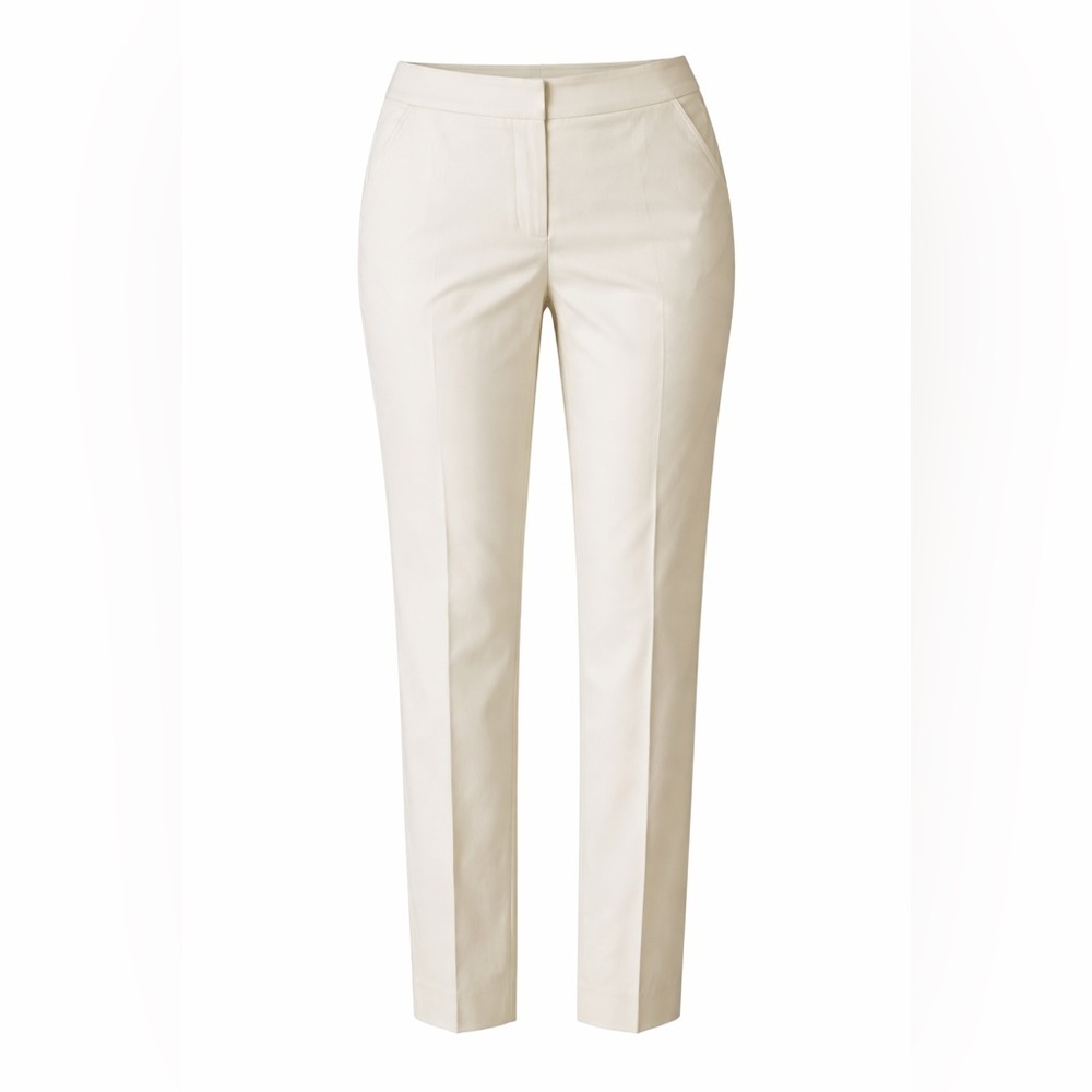 St John cream pleated dress pants, size 8